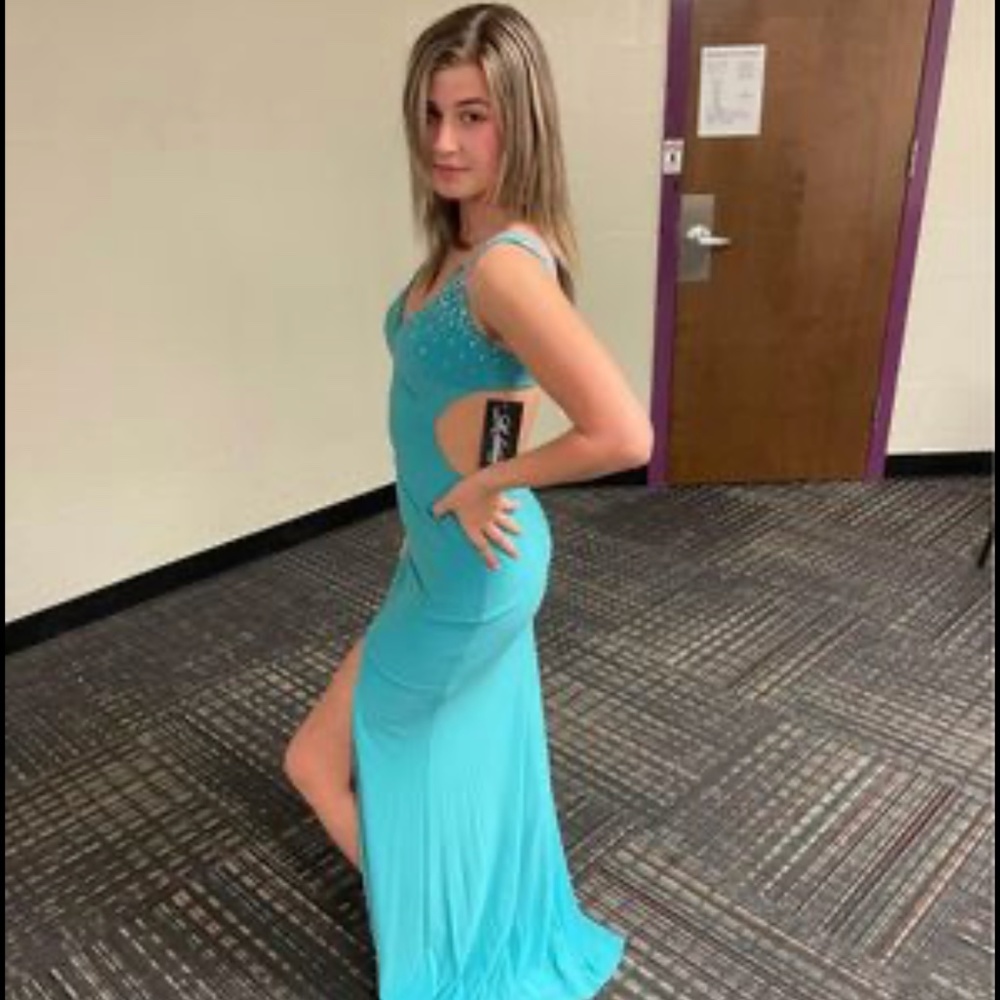 LaFemme Turquoise Dress